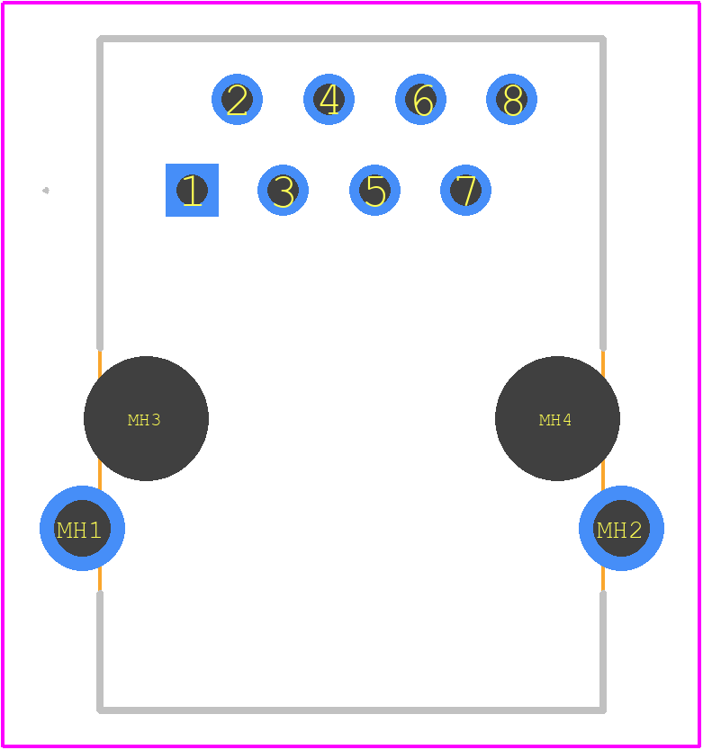 FRJAE-438 - Amphenol PCB footprint - Other - Other - FRJAE-438-2