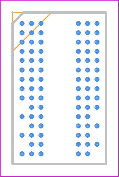 H5PS1G63EFR-S6C - Hynix PCB footprint - BGA - BGA - 84Ball Fine Ball Grid Array(x16)