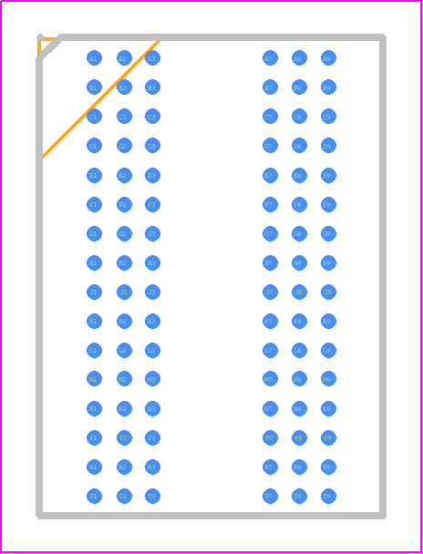 H5TQ4G63MFR-H9C - Hynix PCB footprint - BGA - BGA - 96 Ball Fine Pitch Ball Grid Array Outline 2018-1