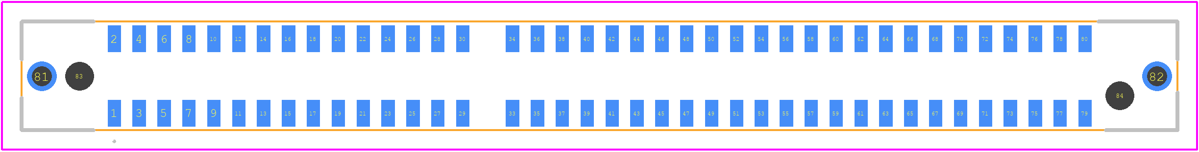 MECF-40-01-L-DV-WT - SAMTEC PCB footprint - Other - Other - MECF-40-01-L-DV-WT-2