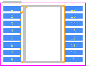 1606Q16-U - THAT CORPORATION PCB footprint - Small Outline Packages - Small Outline Packages - QSOP-16