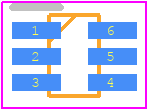 DAC8411IDCKR - Texas Instruments PCB footprint - SOT23 (6-Pin) - SOT23 (6-Pin) - DCK (R-PDSO-G6)