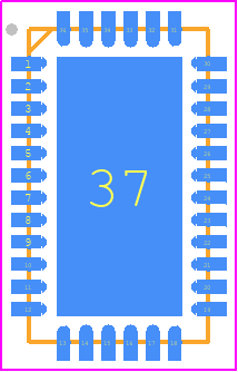 MASWCC0006 - MACOM PCB footprint - Quad Flat No-Lead - Quad Flat No-Lead - MASWCC0006