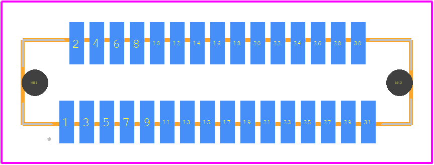 DF9A-31S-1V(22) - Hirose PCB footprint - Other - Other - DF9A-31S-1V(22)-4