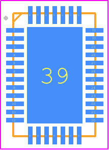 LTC3815IUFE#PBF - Analog Devices PCB footprint - Quad Flat No-Lead - Quad Flat No-Lead - UFE (38-Lead QFN 4x6) LTC DWG # 05-08-1750 Rev B