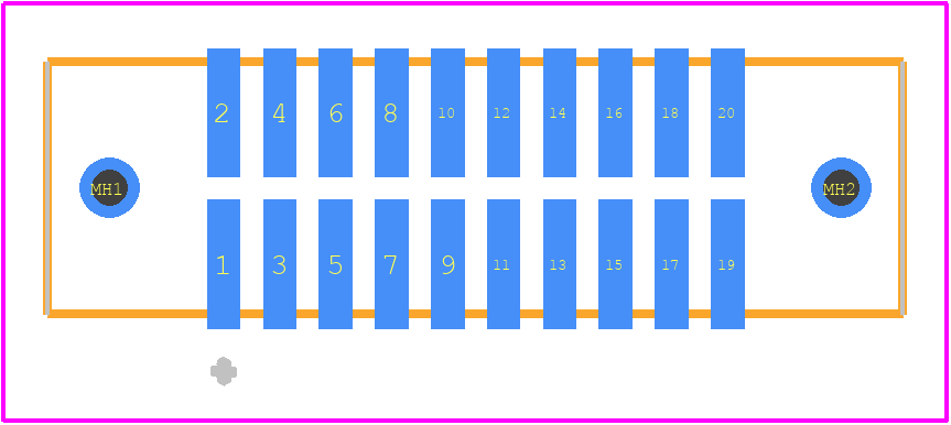 TFM-110-02-L-D-WT - SAMTEC PCB footprint - Other - Other - TFM-110-02-L-D-WT-1