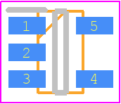 TS5205CX525 - Taiwan Semiconductor PCB footprint - SOT23 (5-Pin) - SOT23 (5-Pin) - SOT-25