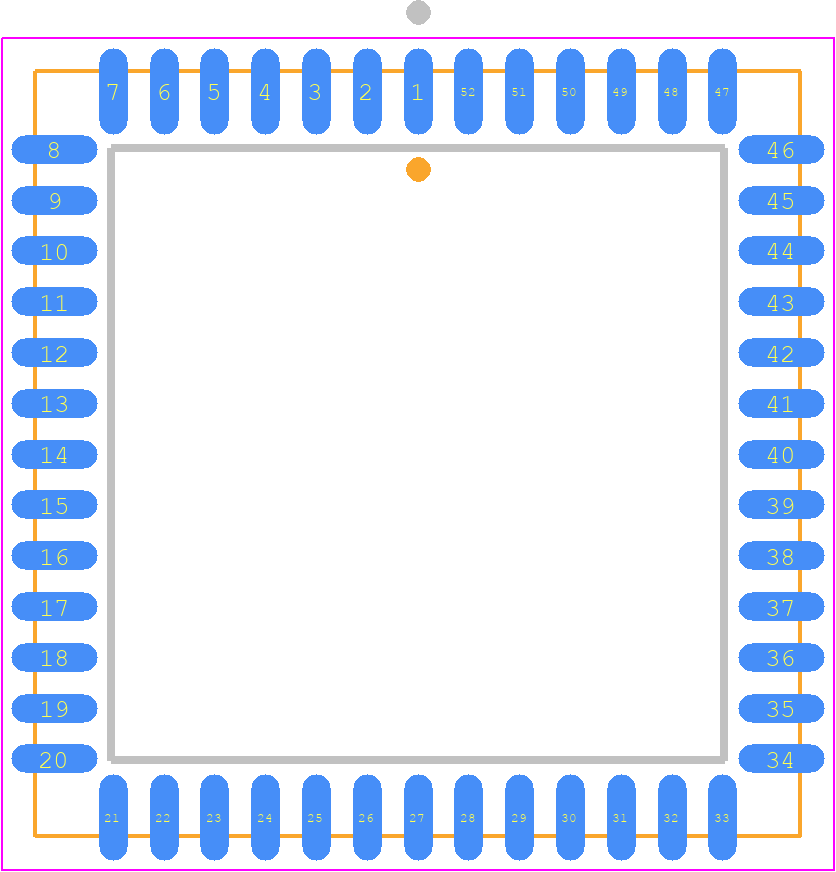 7134LA20JG - Renesas Electronics PCB footprint - Plastic Leaded Chip Carrier - Plastic Leaded Chip Carrier - PLG52