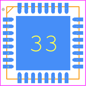 AT89C5130A-PUTUM - Microchip PCB footprint - Quad Flat No-Lead - Quad Flat No-Lead - 32-lead QFN