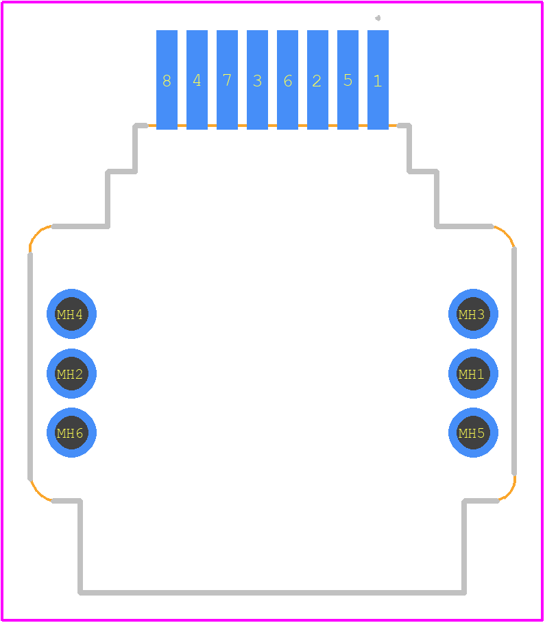 GT25-8DP-2.2H - Hirose PCB footprint - Other - Other - GT25-8DP-2.2H-1
