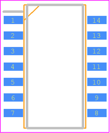MG-7010SA - Epson Timing PCB footprint - Small Outline Packages - Small Outline Packages - SOP-14pin