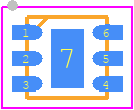 FAN4860UMP5X - onsemi PCB footprint - Small Outline No-lead - Small Outline No-lead - UMLP-6 PACKAGE