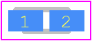 598-8010-107F - Dialight PCB footprint - LED Moulded - LED Moulded - 598-8010-107F