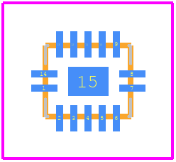 74LCX125BQX - onsemi PCB footprint - Other - Other - QFN14 3.0x2.5, 0.5P CASE 510CB ISSUE O_1