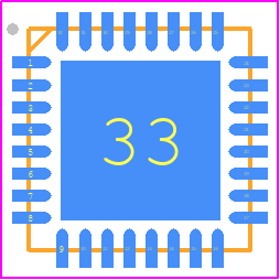 STM8S105K4U3A - STMicroelectronics PCB footprint - Quad Flat No-Lead - Quad Flat No-Lead - UFQFPN32 - 32-pin, 5x5 mm, 0.5 mm