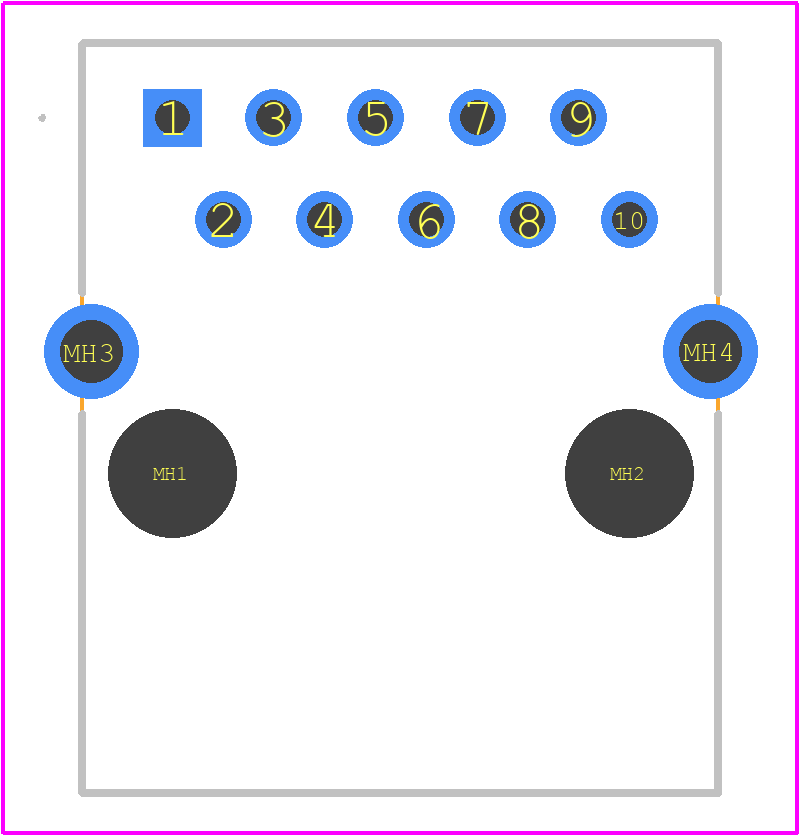 SS-701010S-A-PG4-BA - BelFuse PCB footprint - Other - Other - SS-701010S-A-PG4-BA-2
