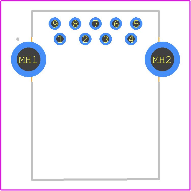 USB1075-30-P-B - GCT (GLOBAL CONNECTOR TECHNOLOGY) PCB footprint - Other - Other - USB1075-30-P-B