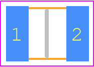 CRCW1210158RFKEA - Vishay PCB footprint - Resistor Chip - Resistor Chip - CRCW1210