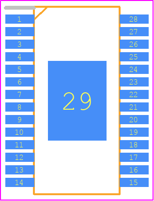 PCA9955BTWJ - NXP PCB footprint - Small Outline Packages - Small Outline Packages - HTSSOP28