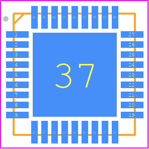 A4964KEVTR-J - Allegro Microsystems PCB footprint - Quad Flat No-Lead - Quad Flat No-Lead - A4964KEVTR-J