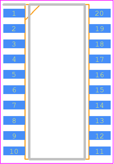 TC74AC244F(EL,F) - Toshiba PCB footprint - Small Outline Packages - Small Outline Packages - TC74AC244F(EL,F)