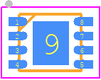 NCP367DPMUECTBG - onsemi PCB footprint - Small Outline No-lead - Small Outline No-lead - DFN8, 2.0x2.2, 0.5P CASE 506BP−01 ISSUE A