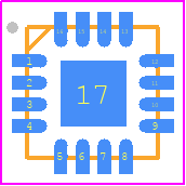 MCP23S09T-E/MG - Microchip PCB footprint - Quad Flat No-Lead - Quad Flat No-Lead - (MG) 16-Pin QFN