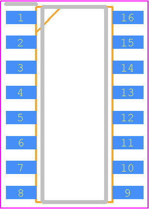 LT1207CS#PBF - Analog Devices PCB footprint - Small Outline Packages - Small Outline Packages - SO-16