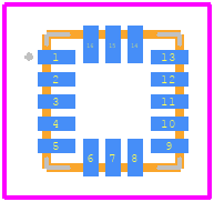 MMA8451QR1 - NXP PCB footprint - Other - Other - 16-pin QFN 3 mm x 3 mm x 1 mm