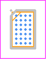 BQ51011YFFR - Texas Instruments PCB footprint - BGA - BGA - YFF (R-XBGA-N28)