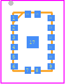 MAX11198ATE+ - Analog Devices PCB footprint - Quad Flat No-Lead - Quad Flat No-Lead - TDFN 2mm x 3mm
