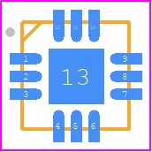 SKY13299-321LF - Skyworks PCB footprint - Quad Flat No-Lead - Quad Flat No-Lead - QFN