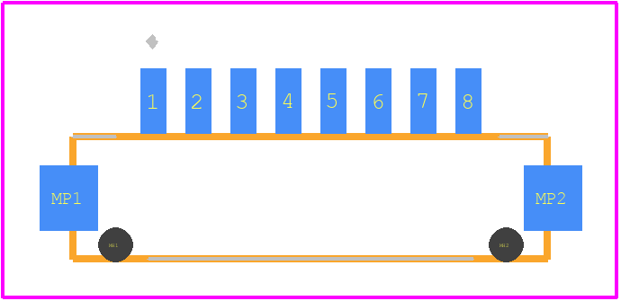 DF13-8P-1.25V(50) - Hirose PCB footprint - Other - Other - DF13-8P-1.25V(50)-1