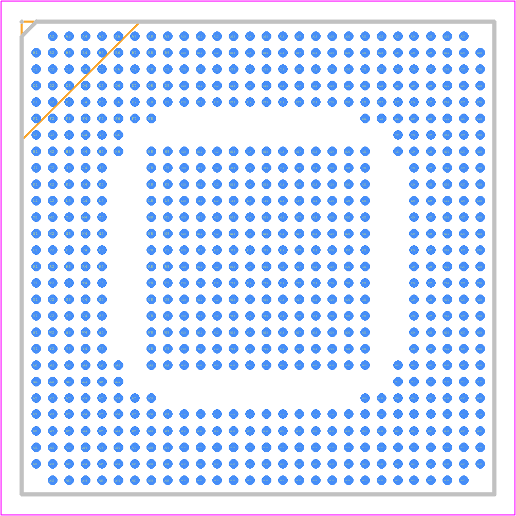 5CSXFC4C6U23C8N - Intel PCB footprint - BGA - BGA - 672-Pin Ultra FineLine Ball-Grid Array (UBGA)