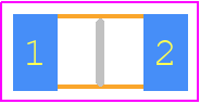 RC1206FR-07261RL - KEMET PCB footprint - Resistor Chip - Resistor Chip - RC1206