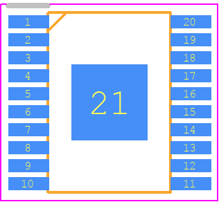LTC3106IFE#PBF - Analog Devices PCB footprint - Small Outline Packages - Small Outline Packages - 20-Lead Plastic TSSOP (4.4mm) variation cc