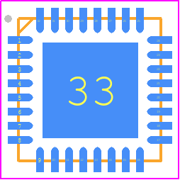 CS4265-DNZR - Cirrus Logic PCB footprint - Quad Flat No-Lead - Quad Flat No-Lead - 32L QFN 5X5