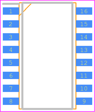 UPA1601GS - NEC PCB footprint - Small Outline Packages - Small Outline Packages - 16PIN SOP