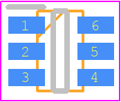 TTP223-BA6 - TONTEK PCB footprint - SOT23 (6-Pin) - SOT23 (6-Pin) - SOT-23-6L