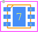 TLV75712PDRVR - Texas Instruments PCB footprint - Small Outline No-lead - Small Outline No-lead - DRV0006A