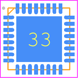 MKL02Z16VFM4 - NXP PCB footprint - Quad Flat No-Lead - Quad Flat No-Lead - HVQFN32, plastic, thermal enhanced very thin quad flatpack; no leads; 32 terminals; 0.5 mm pitch; 5 mm x