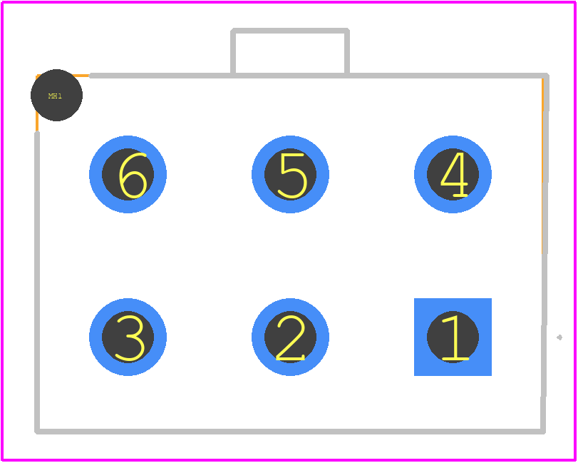 172065-0206 - Molex PCB footprint - Other - Other - 172065-0206-2