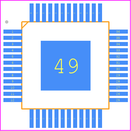 TPS65218D0PHPT - Texas Instruments PCB footprint - Quad Flat Packages - Quad Flat Packages - TPS65218D0PHPT