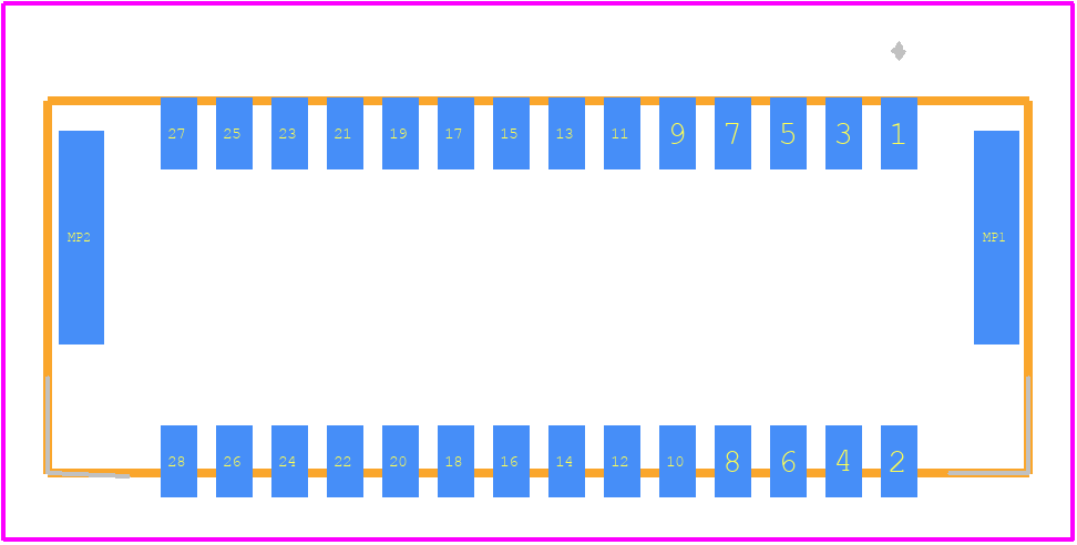 505433-2881 - Molex PCB footprint - Other - Other - 505433-2881-1