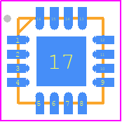 AD5143BCPZ10-RL7 - Analog Devices PCB footprint - Quad Flat No-Lead - Quad Flat No-Lead - CP-16-22 16-Lead LFCSP