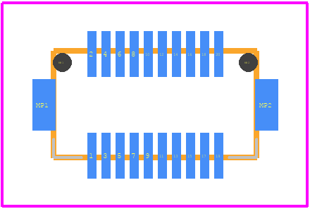 DF12-20DS-0.5V(80) - Hirose PCB footprint - Other - Other - DF12-20DS-0.5V(80)