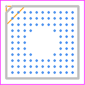 ATSAML22N18A-CFUT - Microchip PCB footprint - BGA - BGA - UFBGA100_2