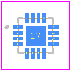 A3916GESTR-T - Allegro Microsystems PCB footprint - Other - Other - 16-contact 3 mm × 3 mm QFN package (Suffix ES)