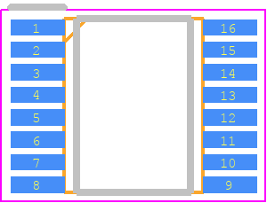 SI8065AA-B-IUR - Silicon Labs PCB footprint - Small Outline Packages - Small Outline Packages - Package Outline: 16-Pin QSOP