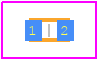 BLM15AG100SZ1D - Murata Electronics PCB footprint - Other - Other - BLM15 L=1.0 W=0.5 T=0.5